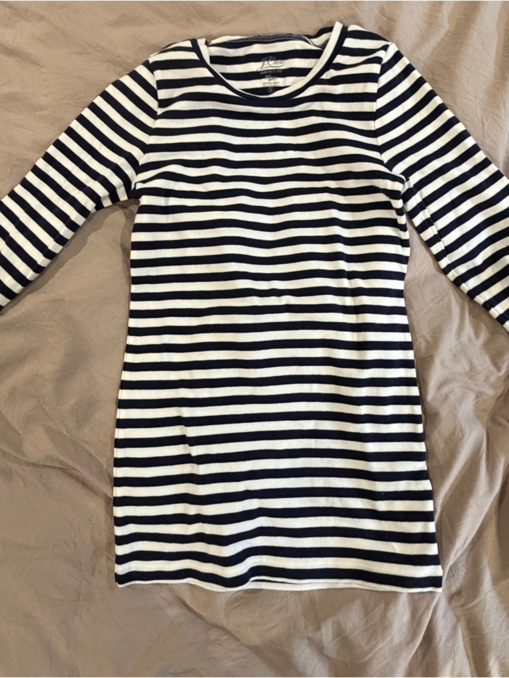 J. Crew Navy & White Striped Long Sleeve Tee
